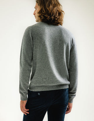 Polotröja Cashmere Melerad Grå
