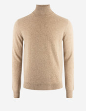Polotröja Cashmere Melerad Beige