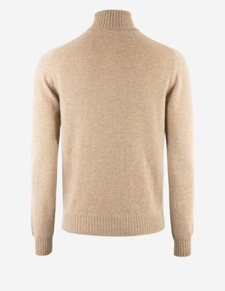 Polotröja Cashmere Melerad Beige