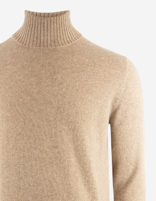 Polotröja Cashmere Melerad Beige