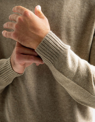 Polotröja Cashmere Melerad Beige