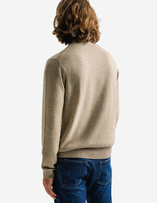 Polotröja Cashmere Melerad Beige