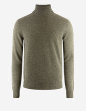 Polotröja Cashmere Melerad Grön