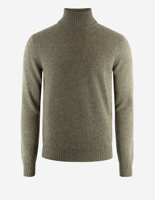 Polotröja Cashmere Melerad Grön