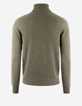 Polotröja Cashmere Melerad Grön