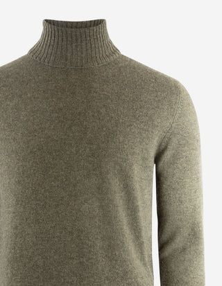 Polotröja Cashmere Melerad Grön