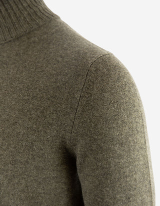 Polotröja Cashmere Melerad Grön