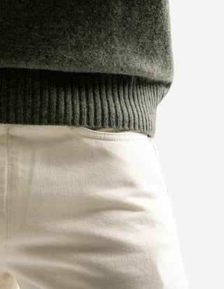 Polotröja Cashmere Melerad Grön