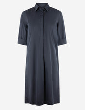 Aud Poplin Klänning Navy