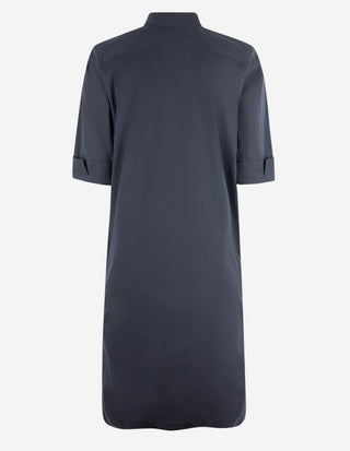 Aud Poplin Klänning Navy