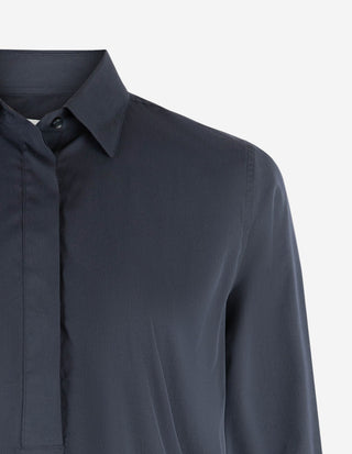 Aud Poplin Klänning Navy