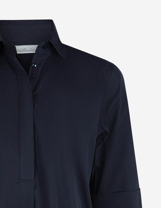 Aud Poplin Klänning Navy