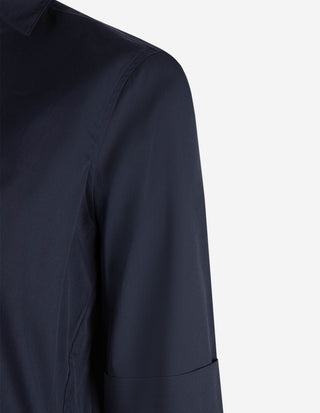 Aud Poplin Klänning Navy