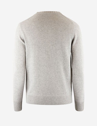 Tröja Rundhals Ull/Cashmere Ljusgrå