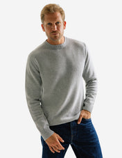 Tröja Rundhals Ull/Cashmere Ljusgrå