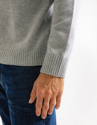 Tröja Rundhals Ull/Cashmere Ljusgrå