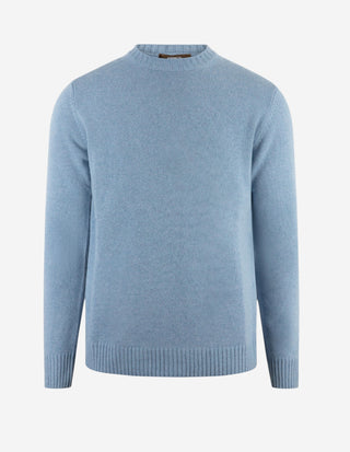 Tröja Rundhals Ull/Cashmere Ljusblå
