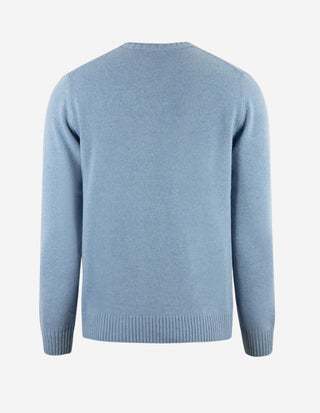 Tröja Rundhals Ull/Cashmere Ljusblå