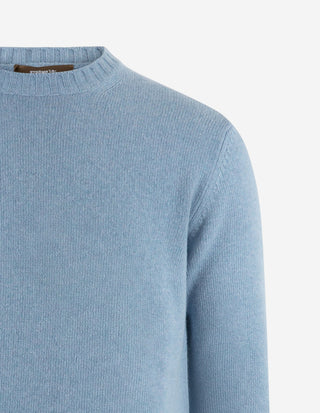 Tröja Rundhals Ull/Cashmere Ljusblå