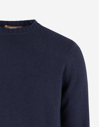 Tröja Rundhals Ull/Cashmere Mörkblå
