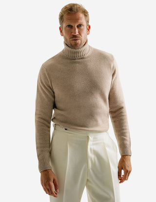 Polotröja Ull/Cashmere Beige