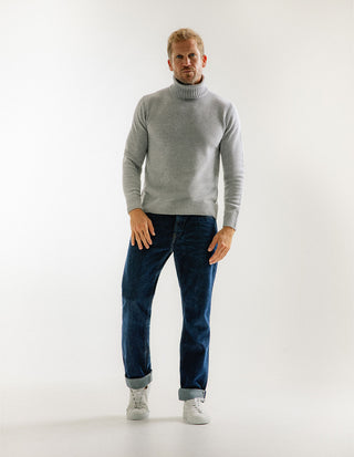 Polotröja Ull/Cashmere Ljusgrå