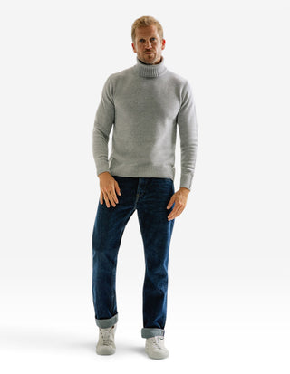 Polotröja Ull/Cashmere Ljusgrå