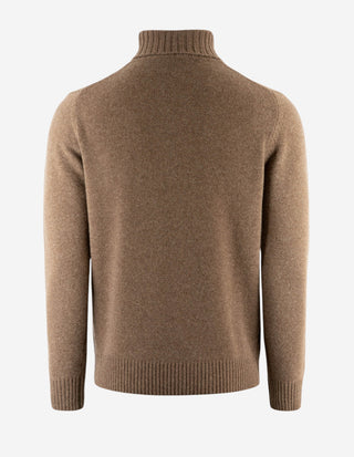 Polotröja Ull/Cashmere Mörkbrun