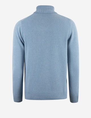 Polotröja Ull/Cashmere Ljusblå
