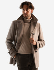 Skepparkavaj Ull/Cashmere Beige