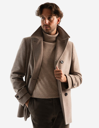 Skepparkavaj Ull/Cashmere Beige