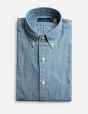 Slim Fit Skjorta Ljusblå