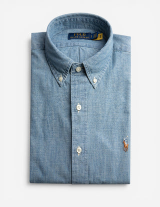 Slim Fit Skjorta Ljusblå