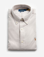 Skjorta Custom Fit Oxford Shirt Beige