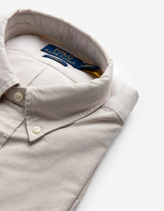 Skjorta Custom Fit Oxford Shirt Beige