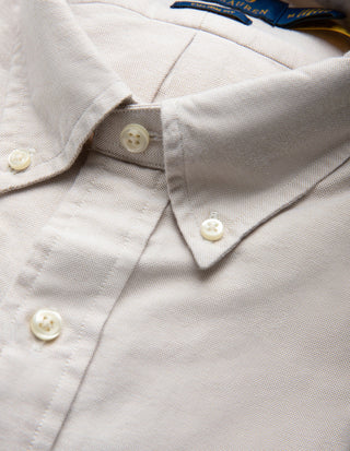 Skjorta Custom Fit Oxford Shirt Beige