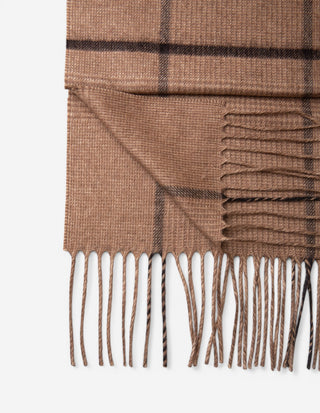 Illinois Scarf Cashmere Brun/Svart