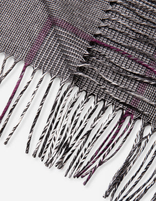 Illinois Scarf Cashmere Grå/Lila