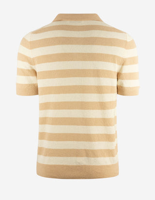 Piké Beige/Vit