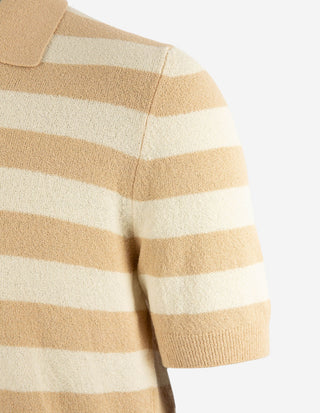 Piké Beige/Vit