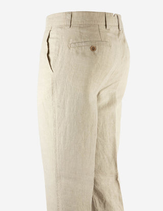Chinos Linne Ljusbeige