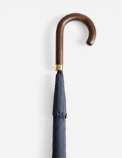 GT1 Paraply Trähandtag Brun/Navy One Size