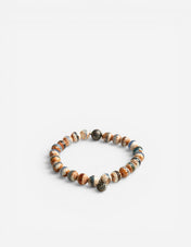 Lhasa Armband Blå/Vit/Brun/Silver