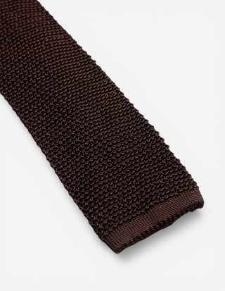 Grana Riso Stickad Slips Siden Mörkbrun One Size