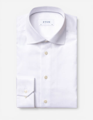 Slim Fit Skjorta Signature Twill Vit