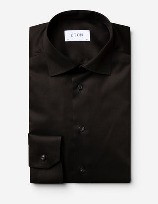Slim Fit Skjorta Signature Twill Svart
