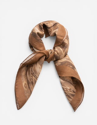 Bandana Bomull Linne Siden Ljusbrun