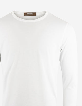 Långärmad T-shirt Pimabomull Vit