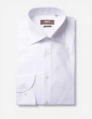 Slim Fit Skjorta Pinpoint Oxford Vit