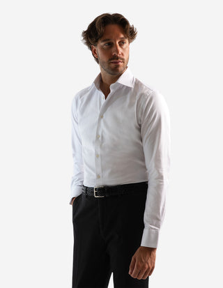 Slim Fit Skjorta Pinpoint Oxford Vit